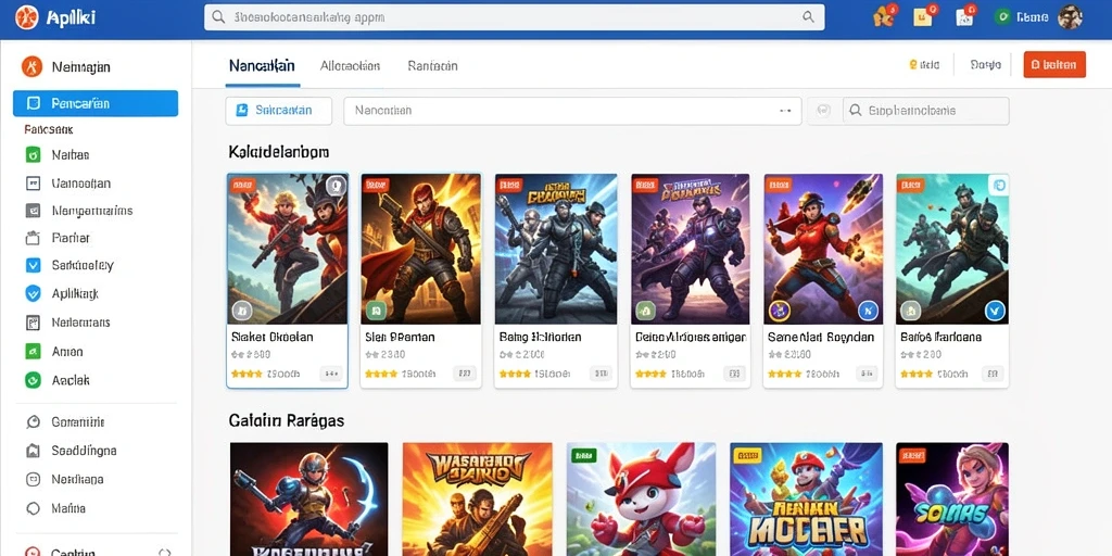 Screenshot menunjukkan antarmuka permainan yang menarik.