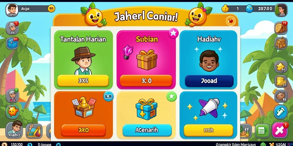 Tampilan karakter wayang yang unik dan menarik.